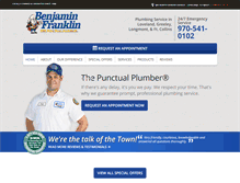 Tablet Screenshot of benfranklinplumber109.com